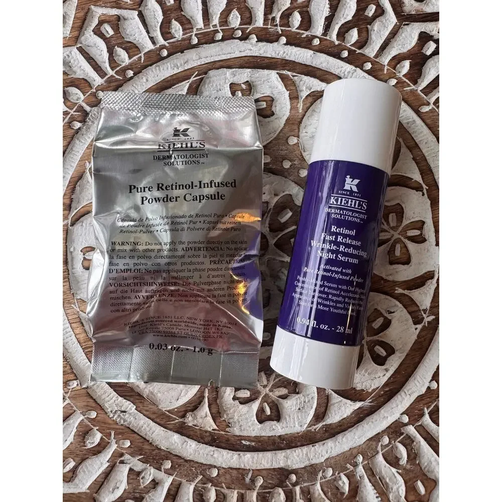 Kiehl’s Retinol Fast Release Wrinkle-Reducing Night Serum 28 mL Complete Set